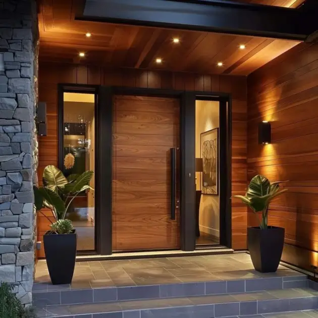Contemporary Oak Panelled Door